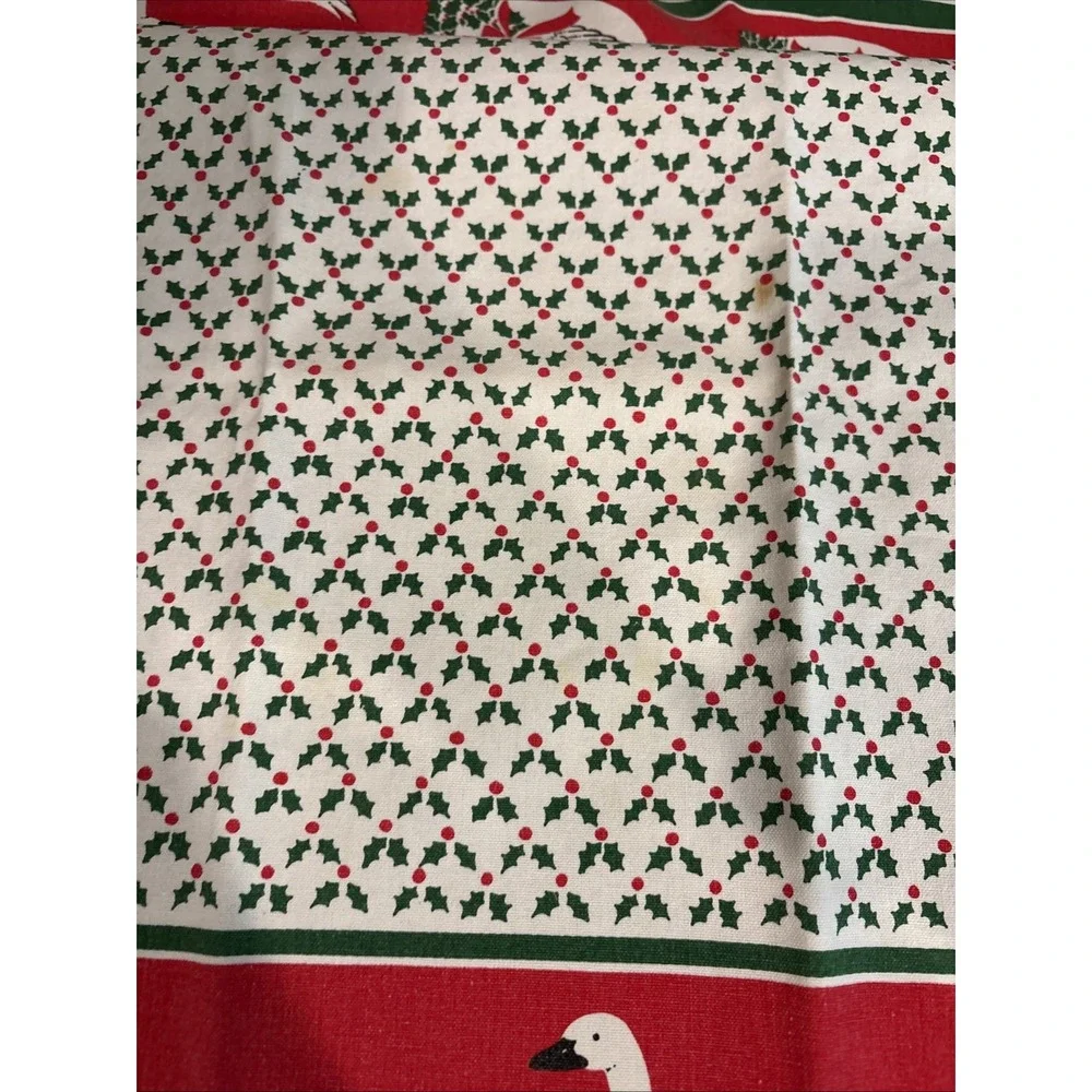 Vintage Christmas Kitchen Towel Geese Goose Cottagecore Grandmacore